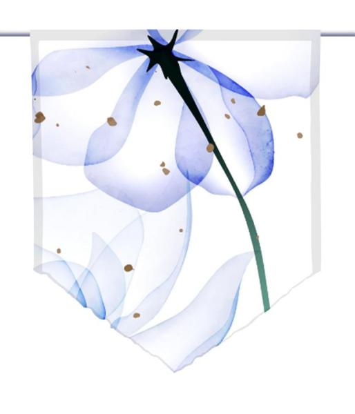 Lule unus blue, Scheibenhänger spitz